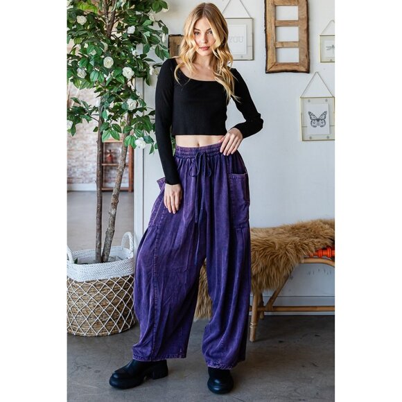 Oli & Hali Purple Wide Leg Pants - Picture 2 of 5